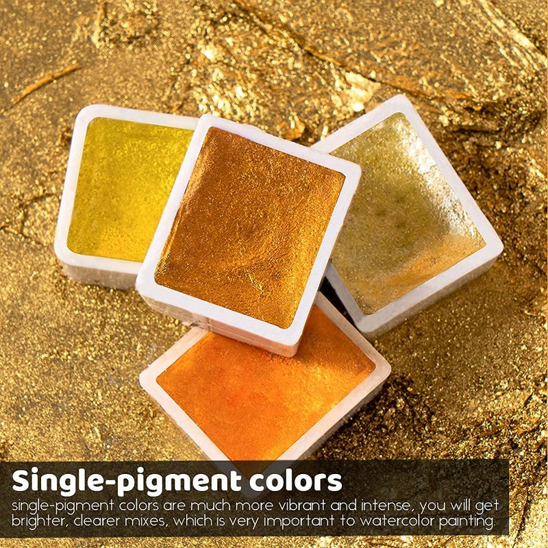 Paul Rubens Watercolor Paint, 12 Assorted Colors with Glitter Sparkle Effect, Professional Grade for Aritsts Adults Begginners, Portable and Compact Art Supplies - Image 2